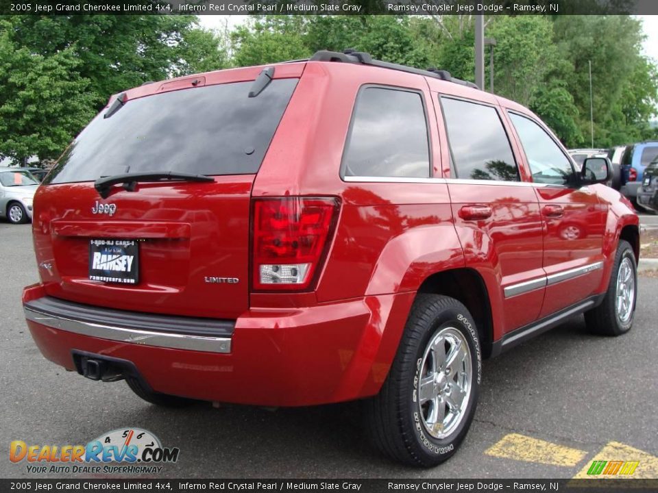 2005 Jeep Grand Cherokee Limited 4x4 Inferno Red Crystal Pearl / Medium Slate Gray Photo #4