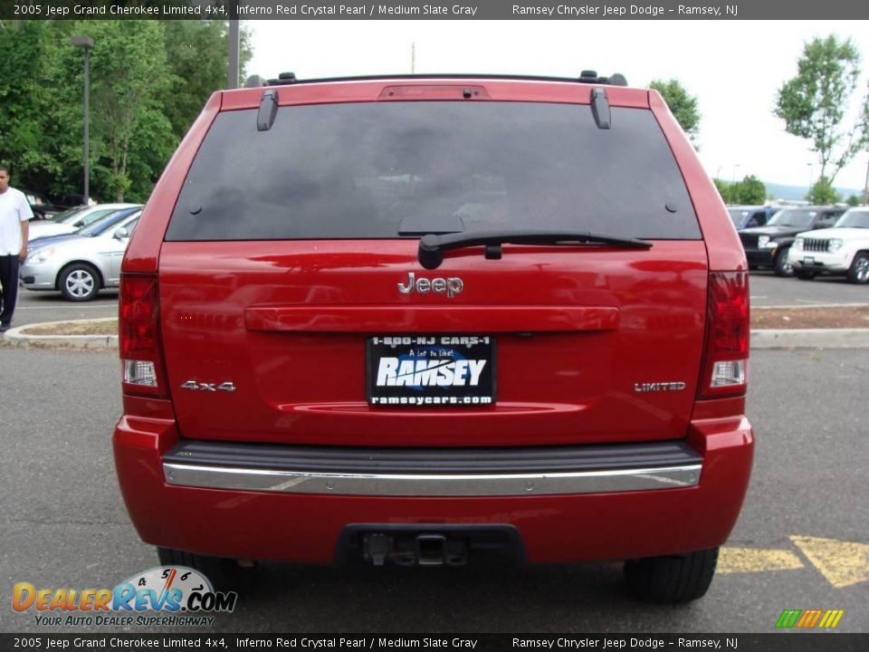 2005 Jeep Grand Cherokee Limited 4x4 Inferno Red Crystal Pearl / Medium Slate Gray Photo #5