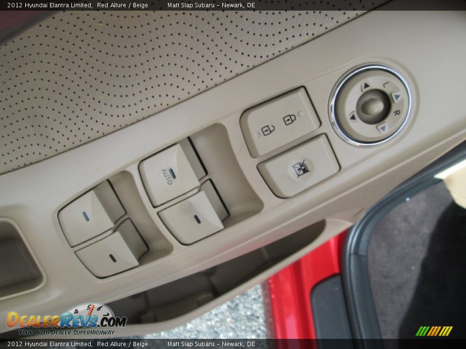 2012 Hyundai Elantra Limited Red Allure / Beige Photo #14