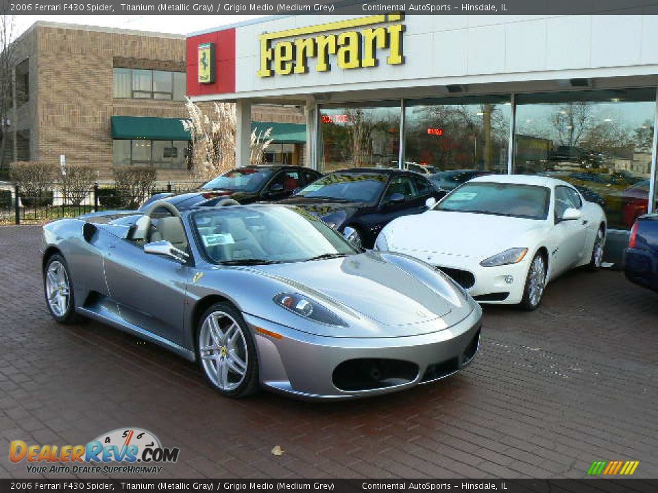 2006 Ferrari F430 Spider Titanium (Metallic Gray) / Grigio Medio (Medium Grey) Photo #1