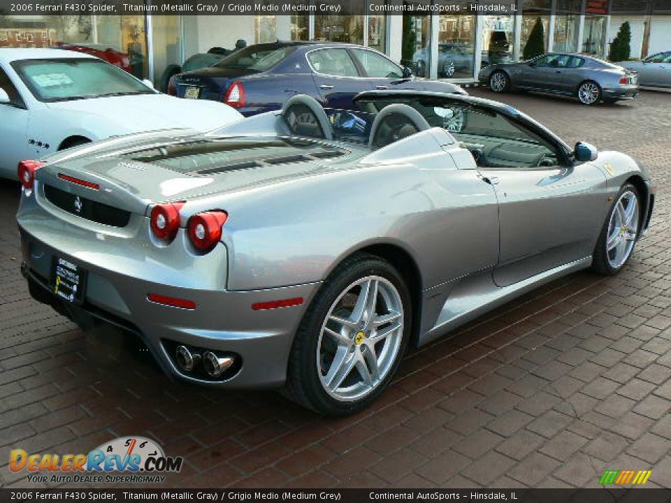 2006 Ferrari F430 Spider Titanium (Metallic Gray) / Grigio Medio (Medium Grey) Photo #3