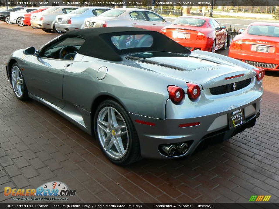 2006 Ferrari F430 Spider Titanium (Metallic Gray) / Grigio Medio (Medium Grey) Photo #4