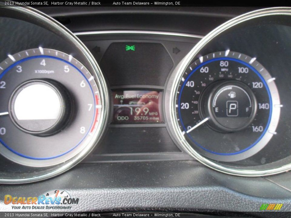 2013 Hyundai Sonata SE Harbor Gray Metallic / Black Photo #14