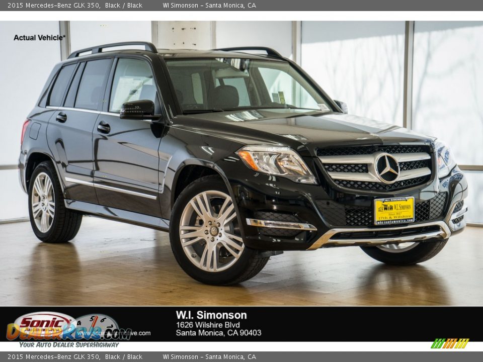 2015 Mercedes-Benz GLK 350 Black / Black Photo #1