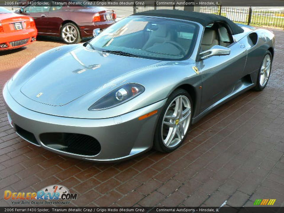 2006 Ferrari F430 Spider Titanium (Metallic Gray) / Grigio Medio (Medium Grey) Photo #5