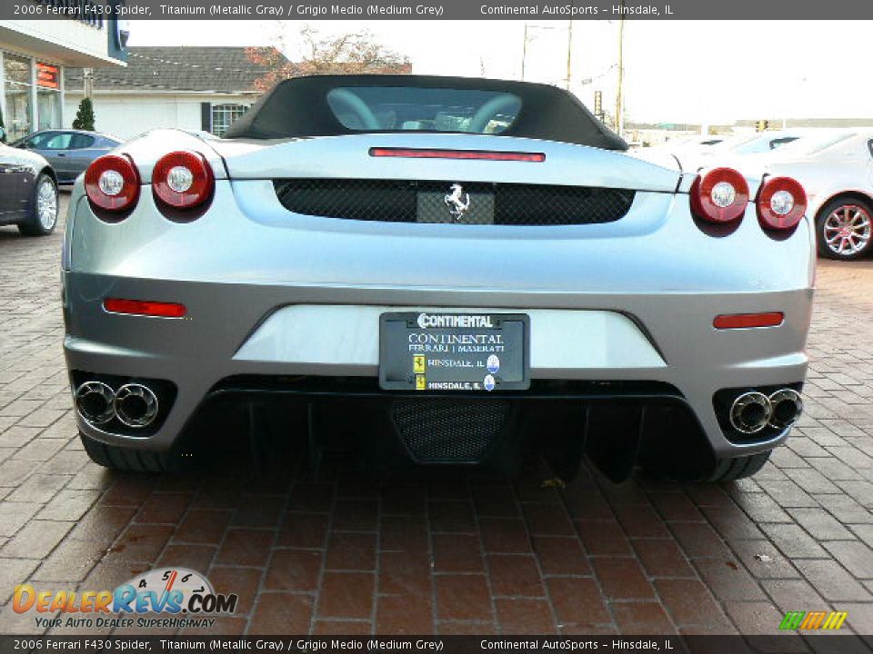 2006 Ferrari F430 Spider Titanium (Metallic Gray) / Grigio Medio (Medium Grey) Photo #7