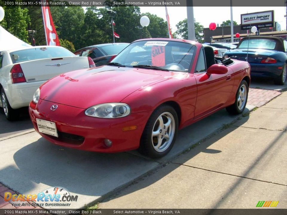 2001 Mazda MX-5 Miata Roadster Classic Red / Black Photo #1