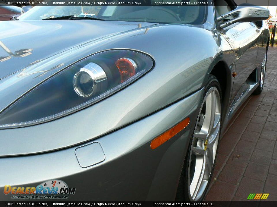 2006 Ferrari F430 Spider Titanium (Metallic Gray) / Grigio Medio (Medium Grey) Photo #9