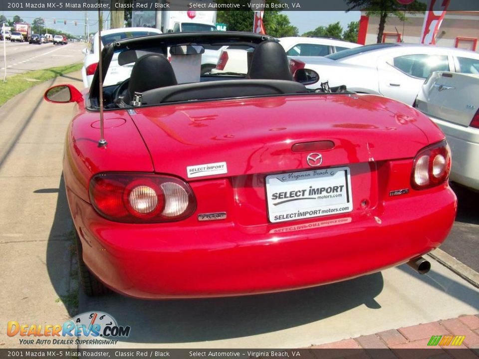 2001 Mazda MX-5 Miata Roadster Classic Red / Black Photo #10