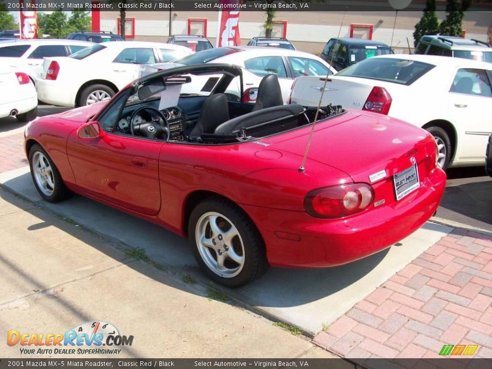 2001 Mazda MX-5 Miata Roadster Classic Red / Black Photo #11