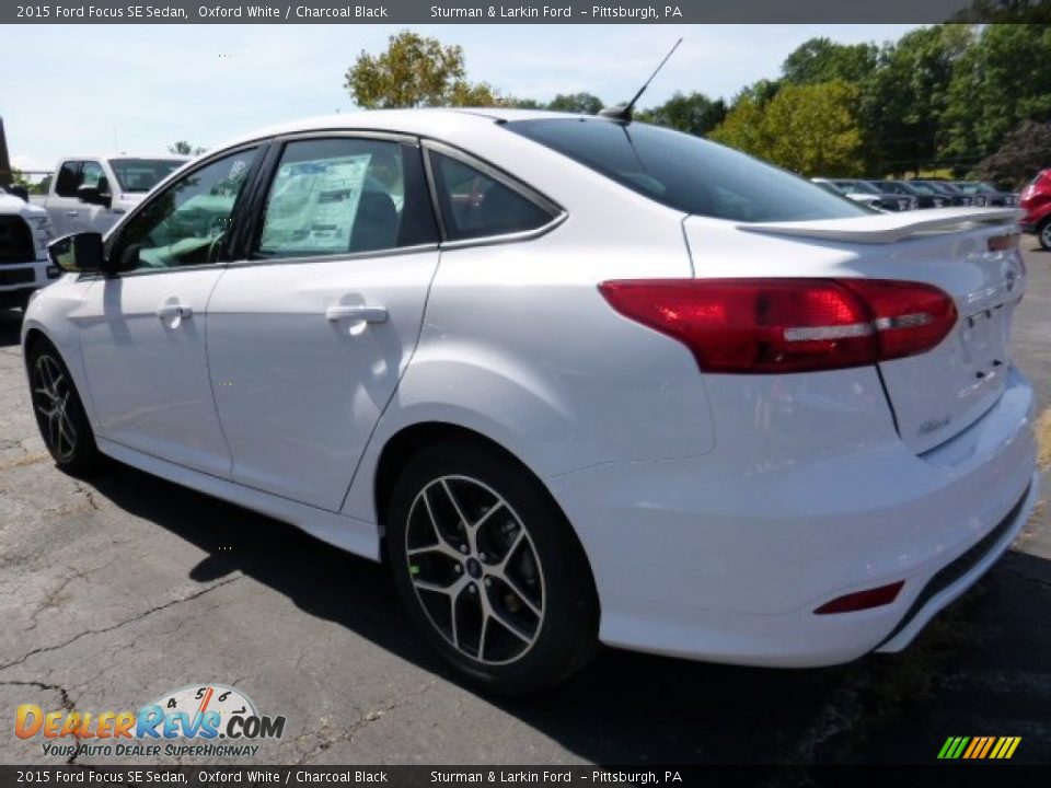 2015 Ford Focus SE Sedan Oxford White / Charcoal Black Photo #4
