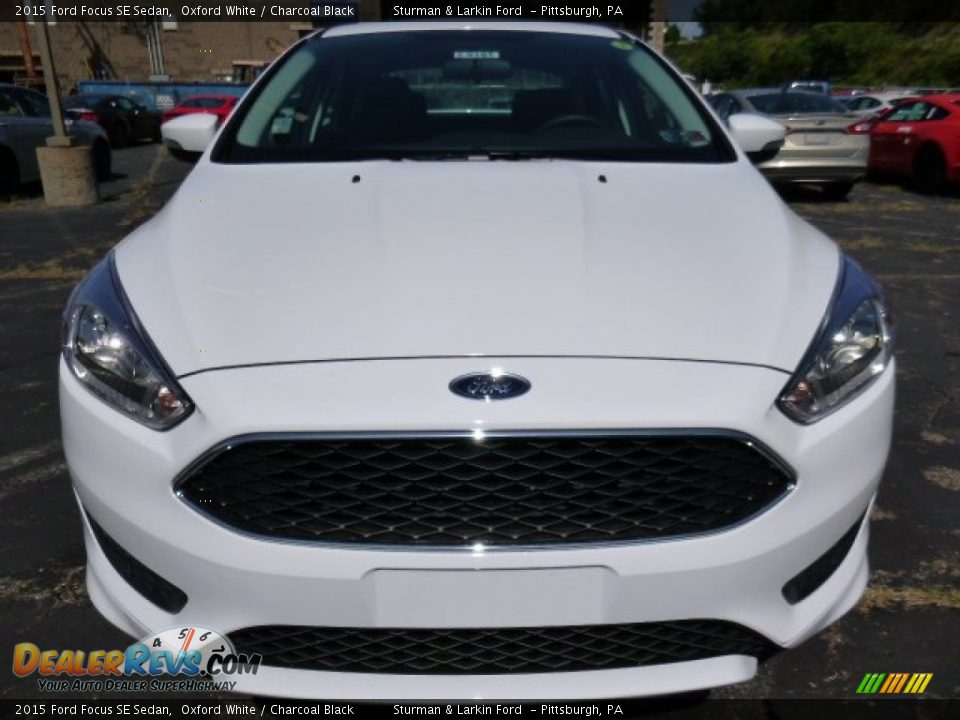 2015 Ford Focus SE Sedan Oxford White / Charcoal Black Photo #6