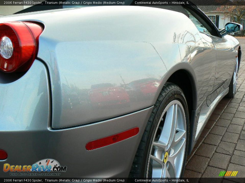 2006 Ferrari F430 Spider Titanium (Metallic Gray) / Grigio Medio (Medium Grey) Photo #10
