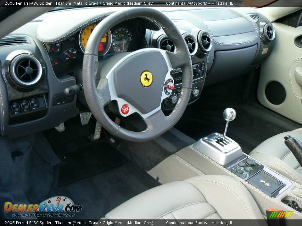 2006 Ferrari F430 Spider Titanium (Metallic Gray) / Grigio Medio (Medium Grey) Photo #11