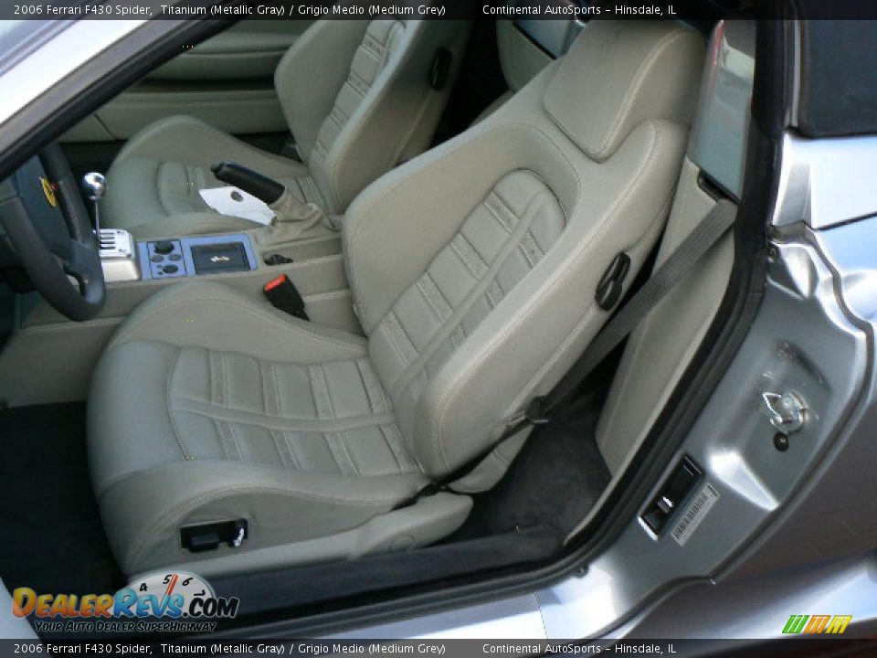 2006 Ferrari F430 Spider Titanium (Metallic Gray) / Grigio Medio (Medium Grey) Photo #12