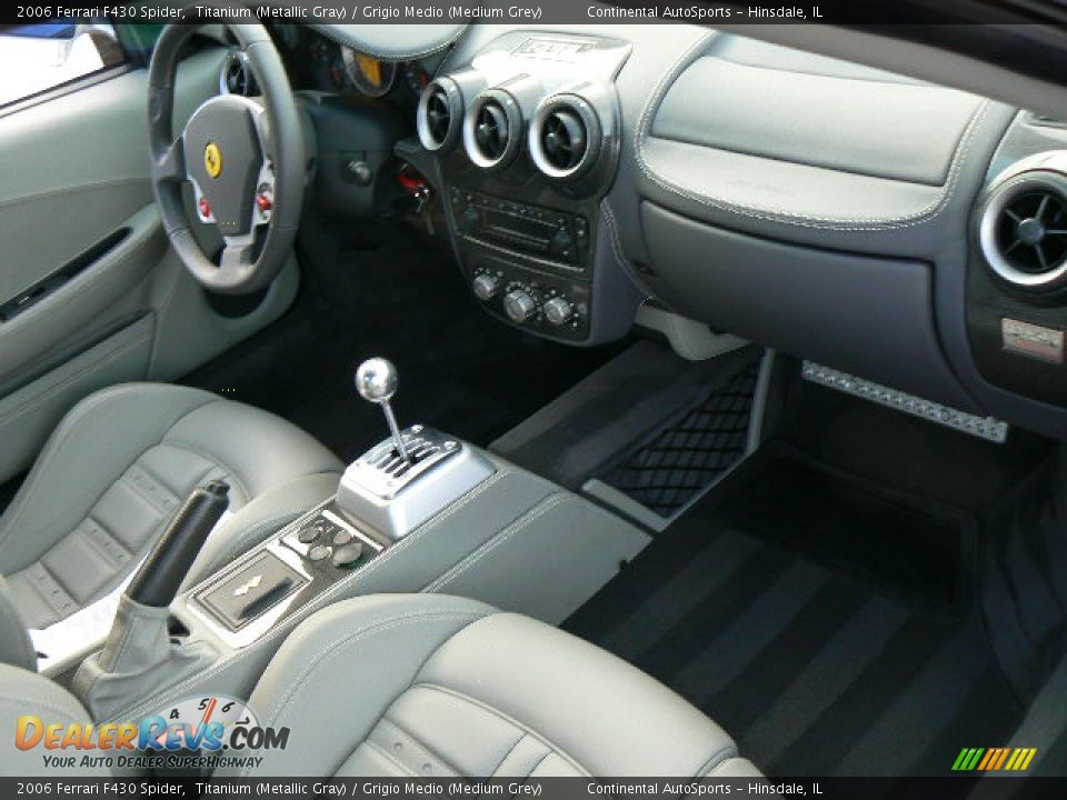 2006 Ferrari F430 Spider Titanium (Metallic Gray) / Grigio Medio (Medium Grey) Photo #15