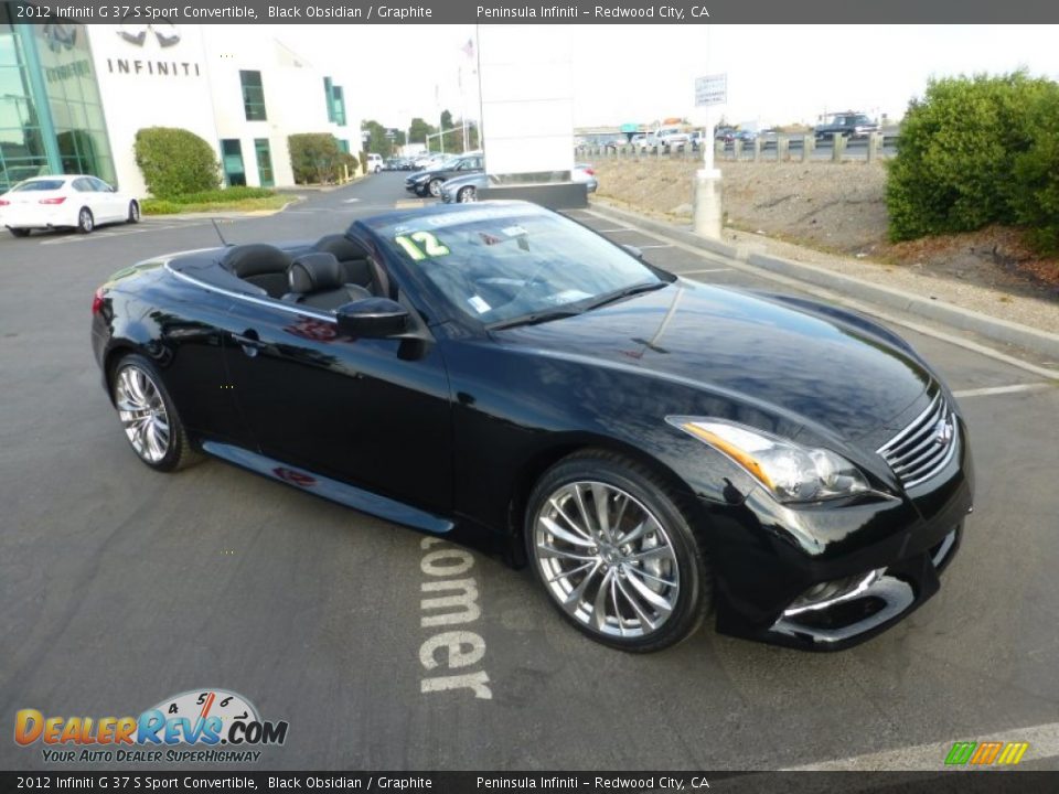 2012 Infiniti G 37 S Sport Convertible Black Obsidian / Graphite Photo #2