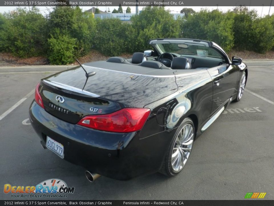 2012 Infiniti G 37 S Sport Convertible Black Obsidian / Graphite Photo #6