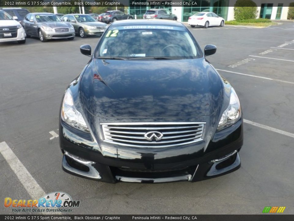 2012 Infiniti G 37 S Sport Convertible Black Obsidian / Graphite Photo #7