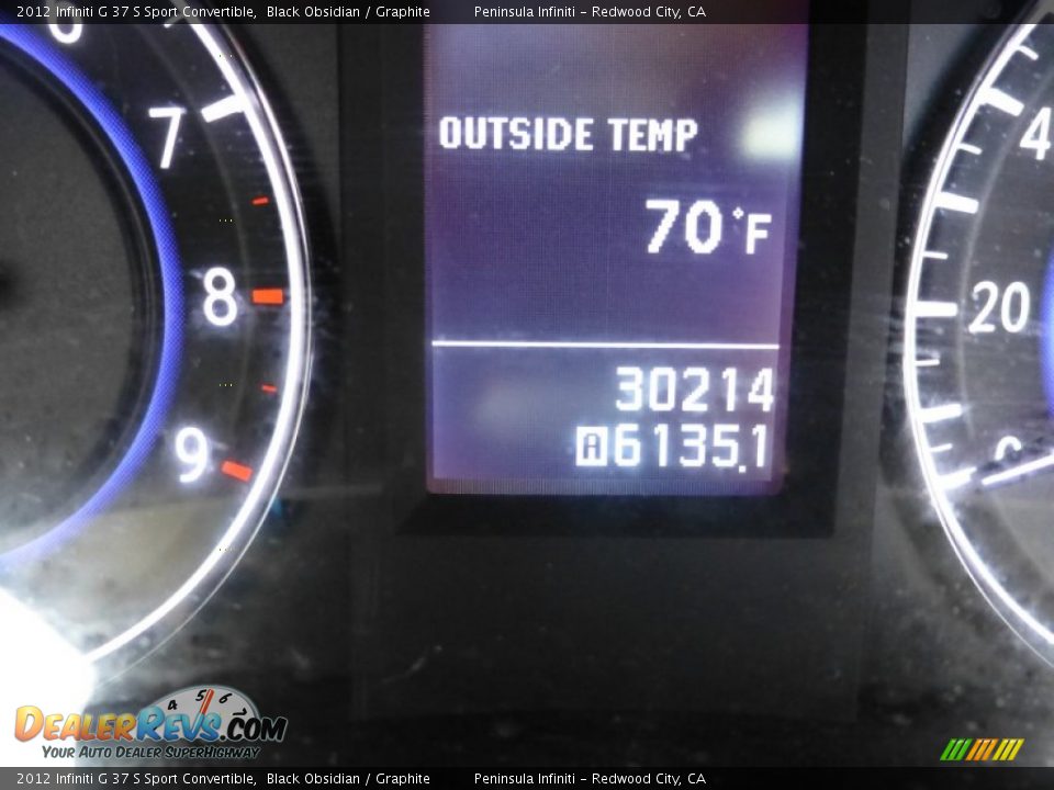 2012 Infiniti G 37 S Sport Convertible Black Obsidian / Graphite Photo #10