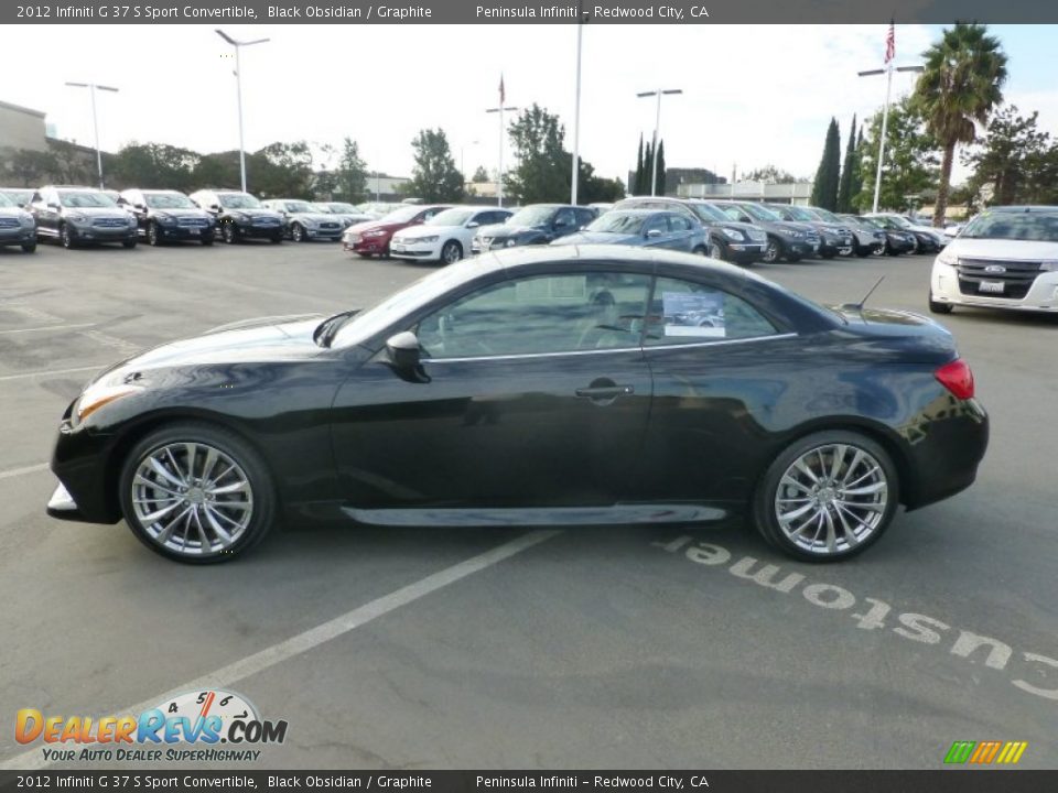 2012 Infiniti G 37 S Sport Convertible Black Obsidian / Graphite Photo #12