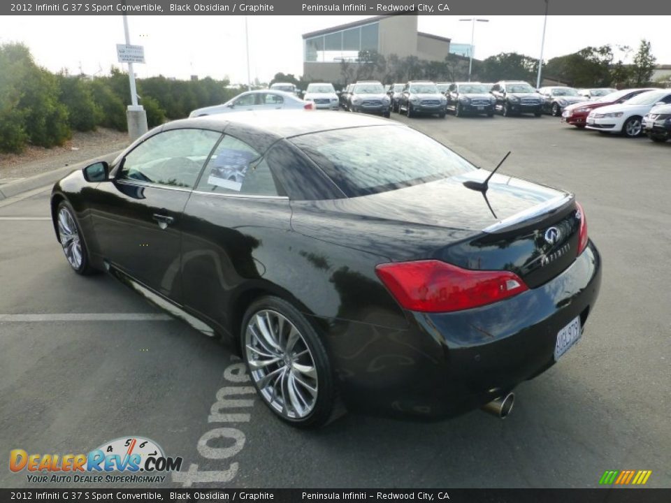 2012 Infiniti G 37 S Sport Convertible Black Obsidian / Graphite Photo #13