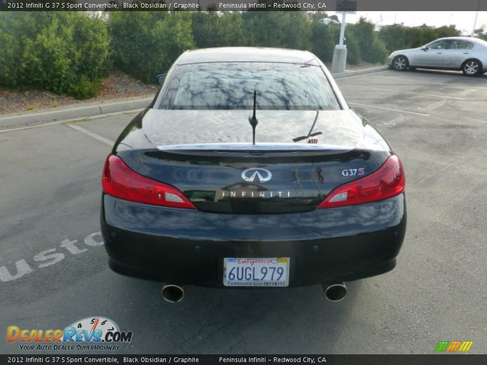 2012 Infiniti G 37 S Sport Convertible Black Obsidian / Graphite Photo #14