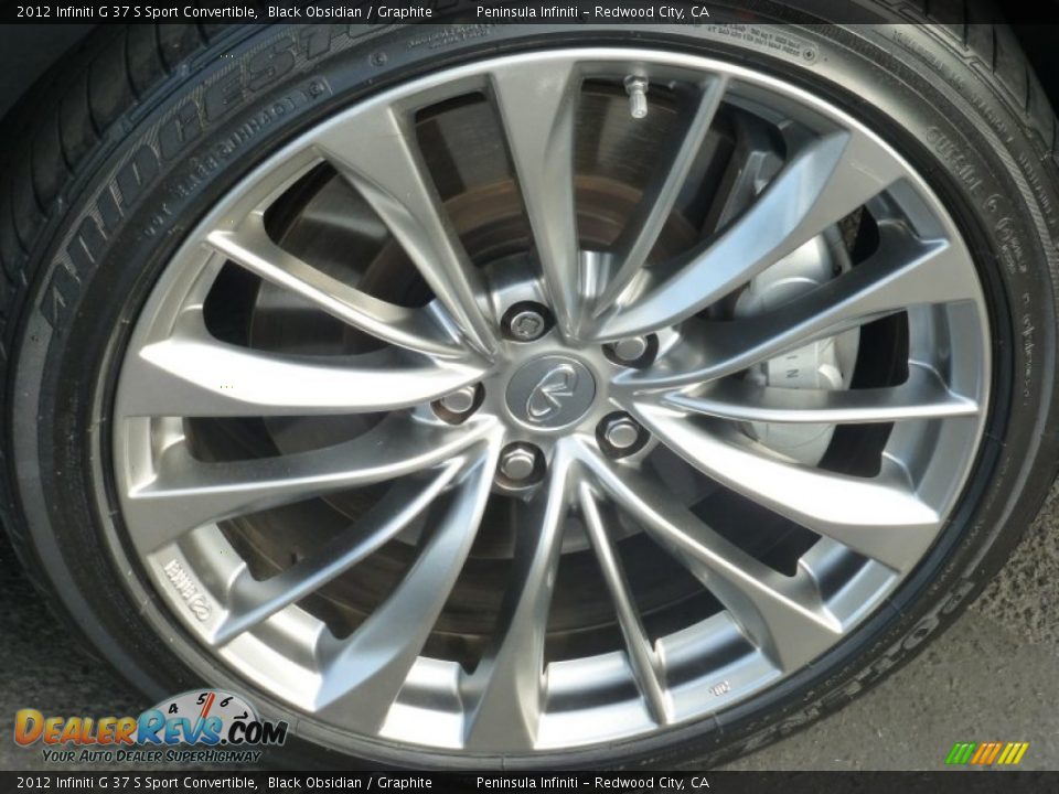 2012 Infiniti G 37 S Sport Convertible Black Obsidian / Graphite Photo #15