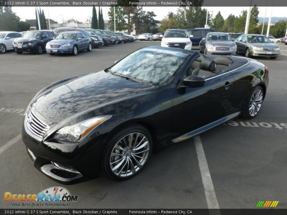 2012 Infiniti G 37 S Sport Convertible Black Obsidian / Graphite Photo #16