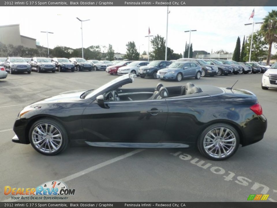 2012 Infiniti G 37 S Sport Convertible Black Obsidian / Graphite Photo #17