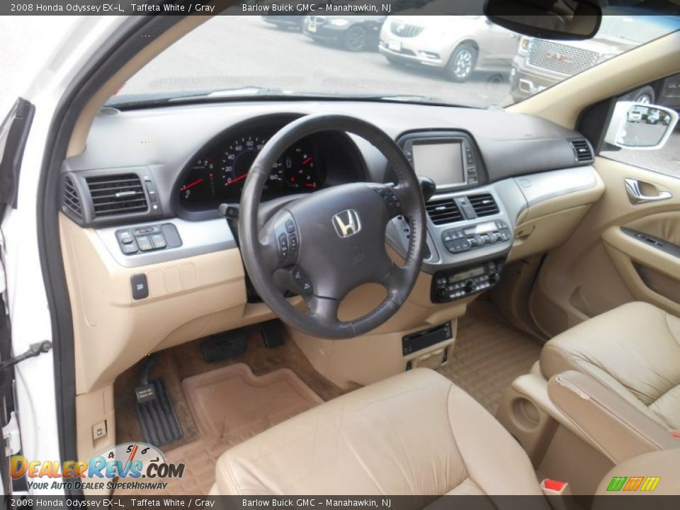 2008 Honda Odyssey EX-L Taffeta White / Gray Photo #9