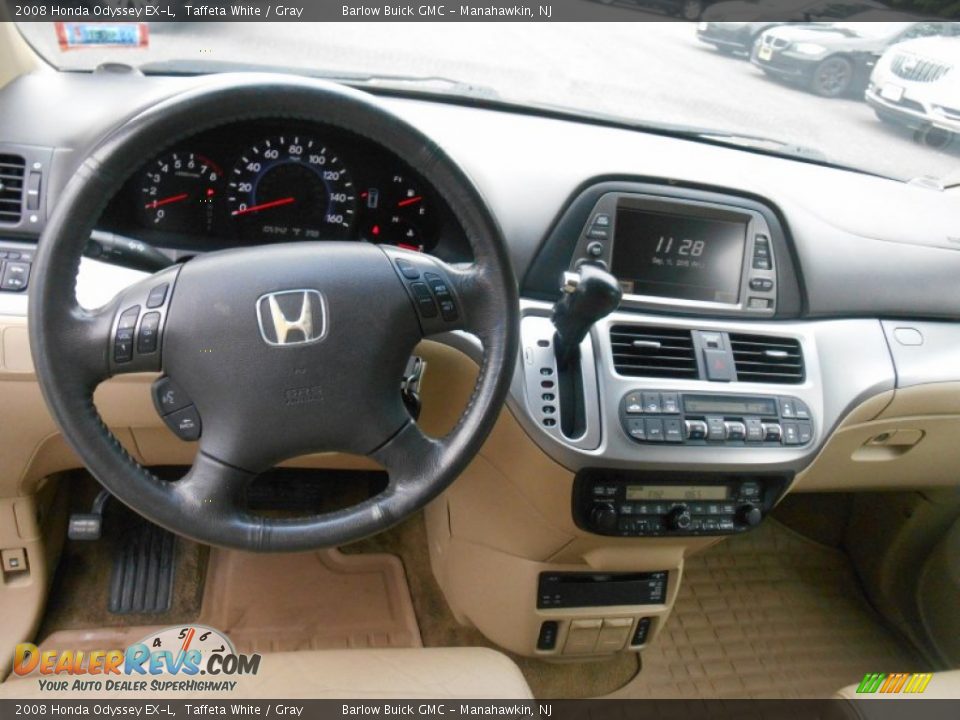 2008 Honda Odyssey EX-L Taffeta White / Gray Photo #11