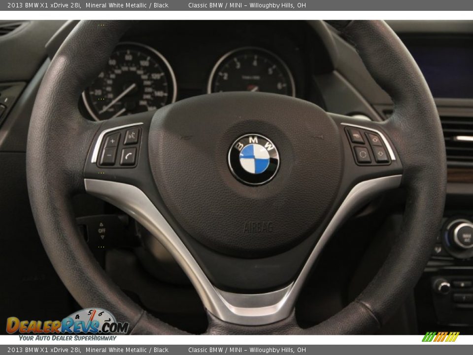 2013 BMW X1 xDrive 28i Mineral White Metallic / Black Photo #6