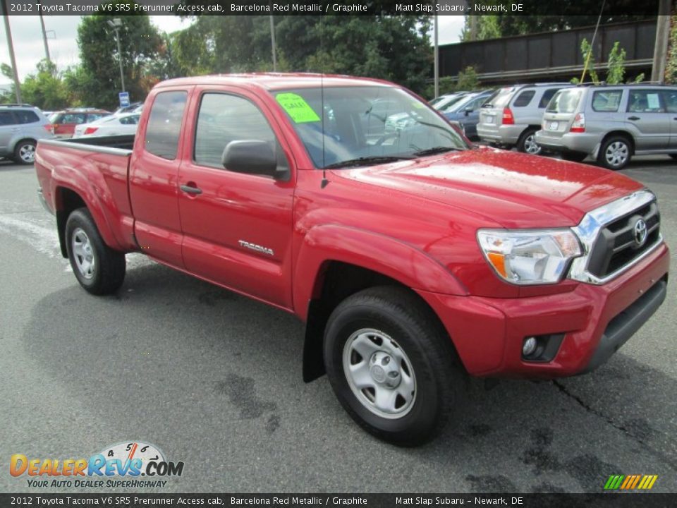 2012 Toyota Tacoma V6 SR5 Prerunner Access cab Barcelona Red Metallic / Graphite Photo #4