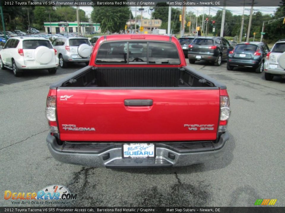 2012 Toyota Tacoma V6 SR5 Prerunner Access cab Barcelona Red Metallic / Graphite Photo #7