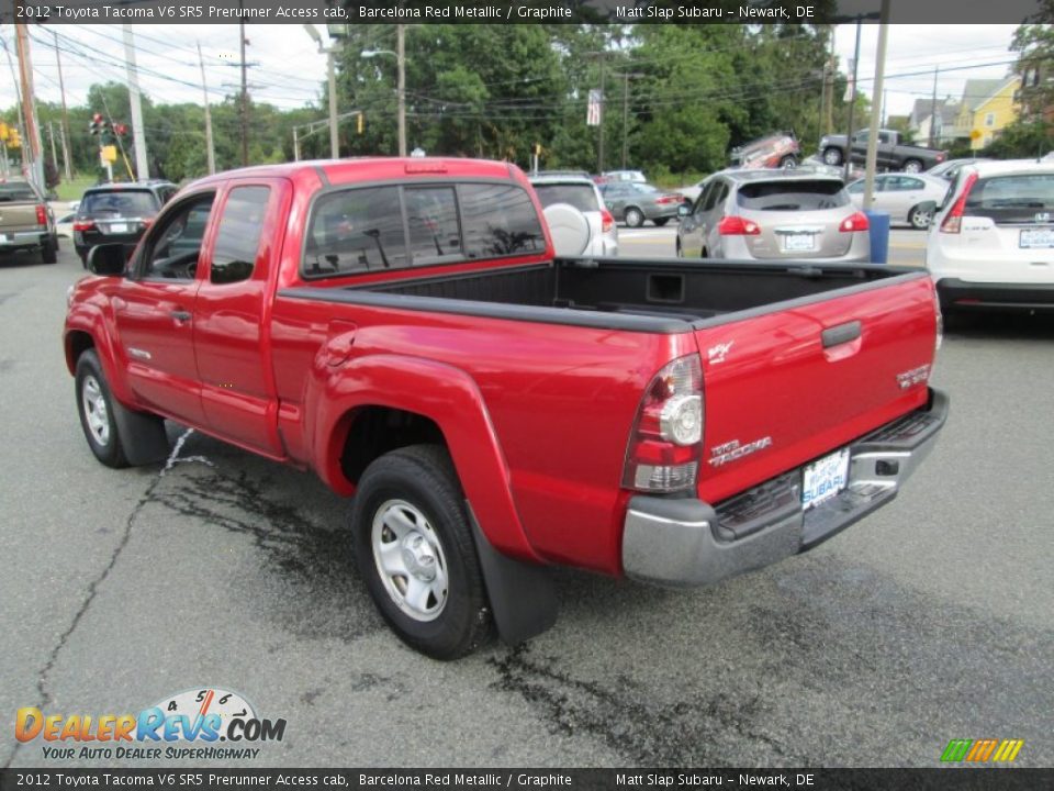 2012 Toyota Tacoma V6 SR5 Prerunner Access cab Barcelona Red Metallic / Graphite Photo #8