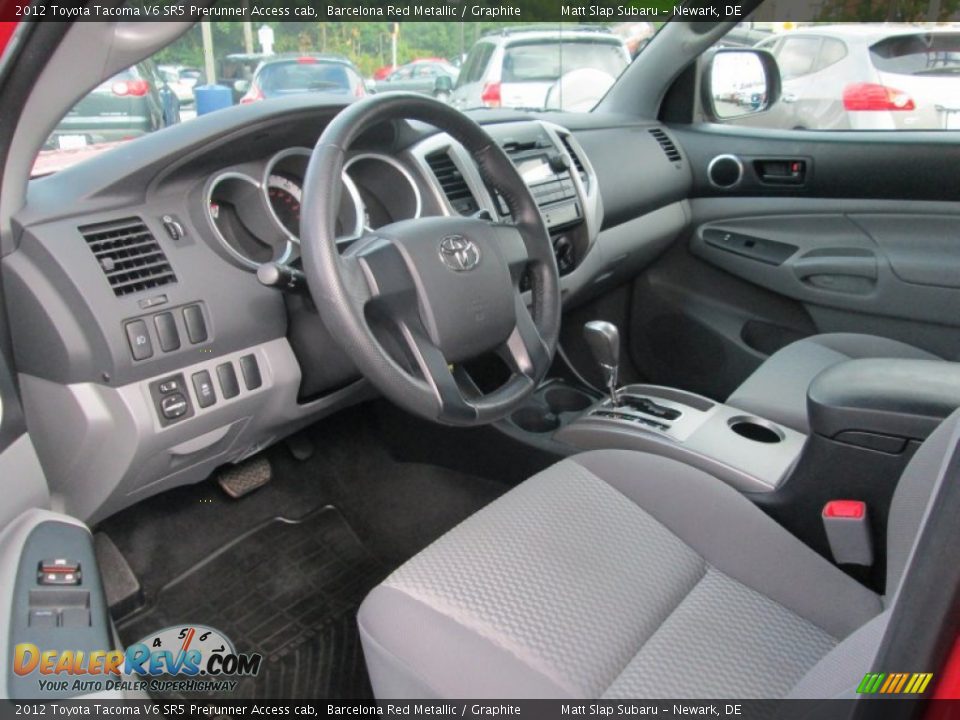 Graphite Interior - 2012 Toyota Tacoma V6 SR5 Prerunner Access cab Photo #11