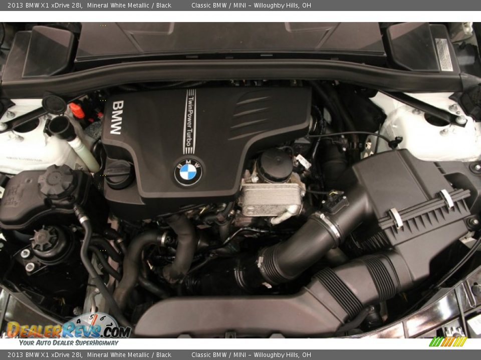 2013 BMW X1 xDrive 28i Mineral White Metallic / Black Photo #22