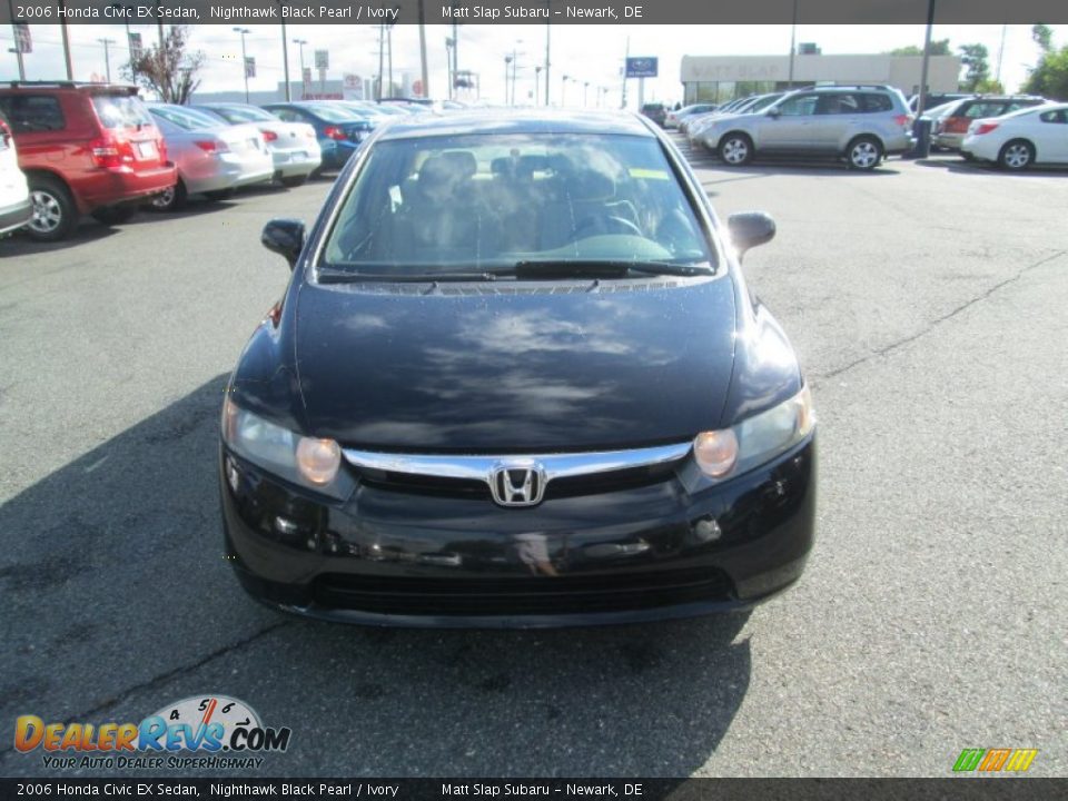 2006 Honda Civic EX Sedan Nighthawk Black Pearl / Ivory Photo #3