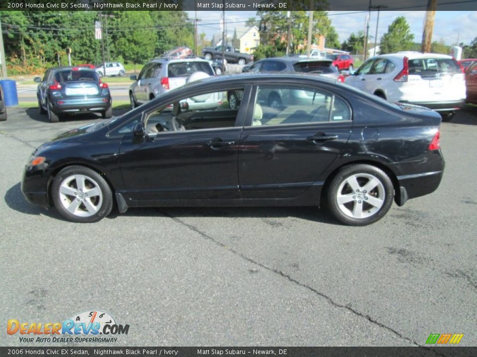 2006 Honda Civic EX Sedan Nighthawk Black Pearl / Ivory Photo #9