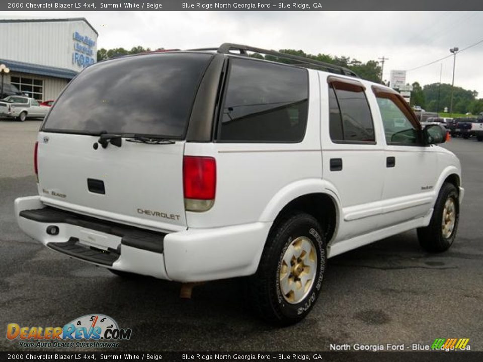2000 Chevrolet Blazer LS 4x4 Summit White / Beige Photo #5