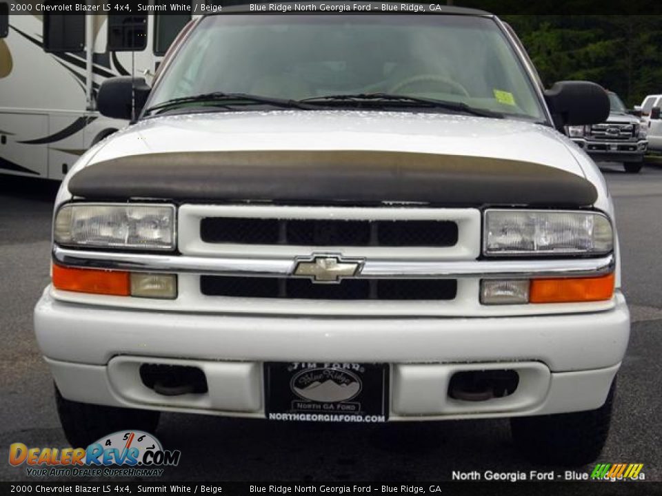 2000 Chevrolet Blazer LS 4x4 Summit White / Beige Photo #8