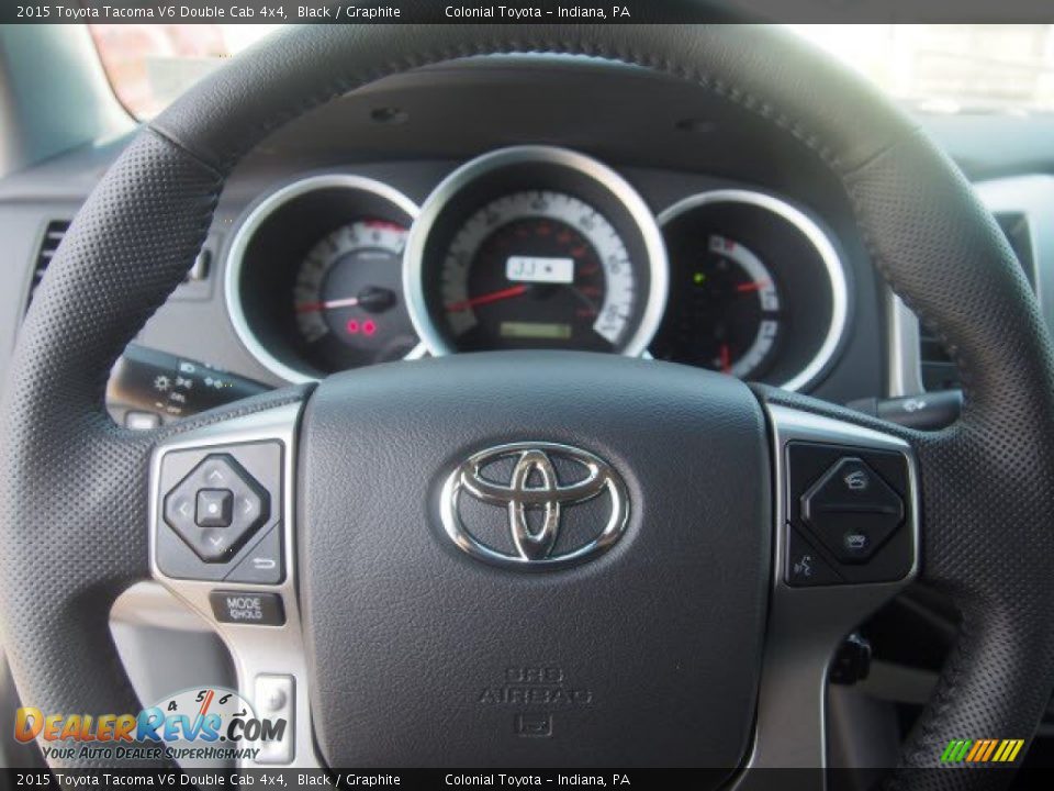 2015 Toyota Tacoma V6 Double Cab 4x4 Black / Graphite Photo #10