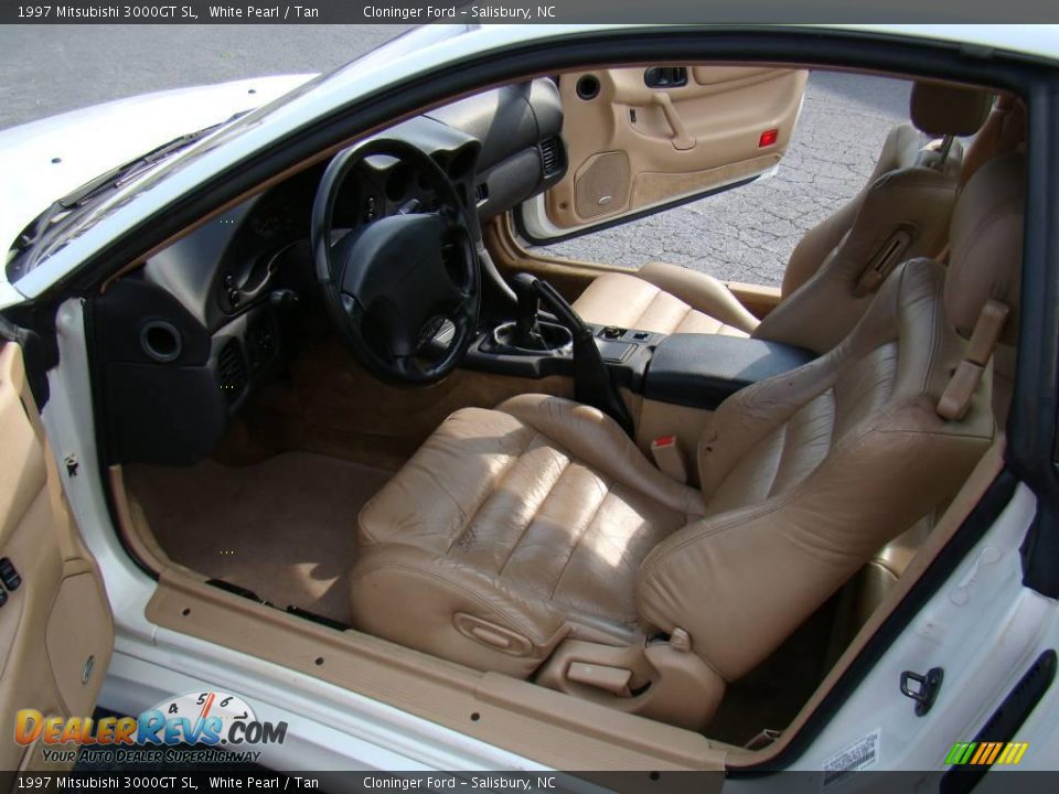 1997 Mitsubishi 3000GT SL White Pearl / Tan Photo #8