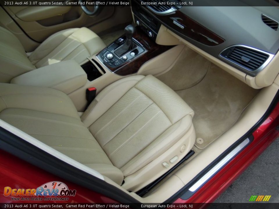 2013 Audi A6 3.0T quattro Sedan Garnet Red Pearl Effect / Velvet Beige Photo #11