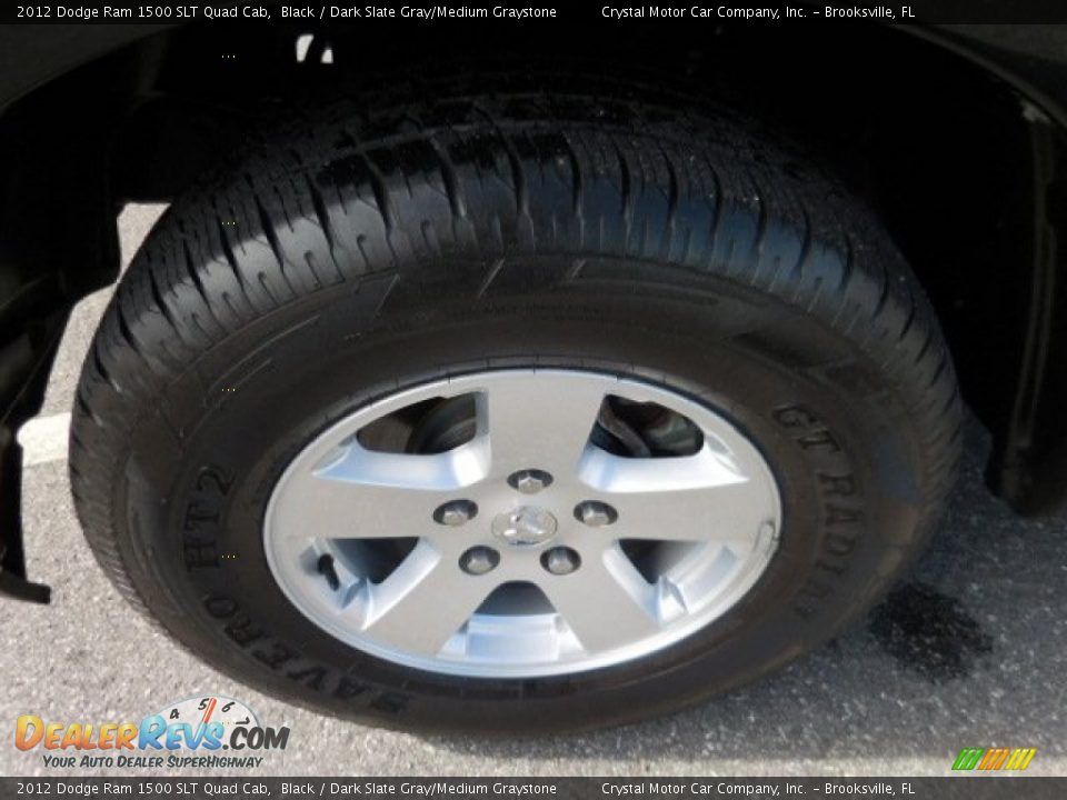2012 Dodge Ram 1500 SLT Quad Cab Black / Dark Slate Gray/Medium Graystone Photo #14