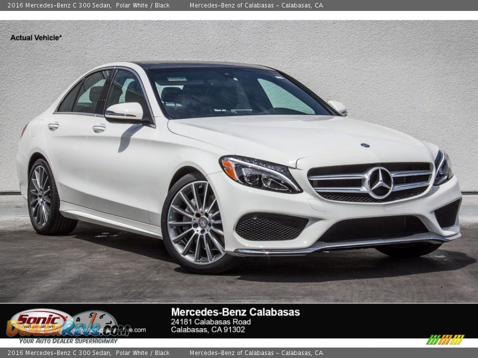 2016 Mercedes-Benz C 300 Sedan Polar White / Black Photo #1