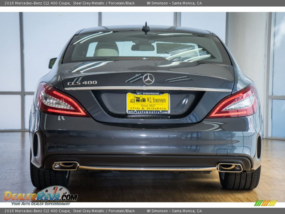 2016 Mercedes-Benz CLS 400 Coupe Steel Grey Metallic / Porcelain/Black Photo #4