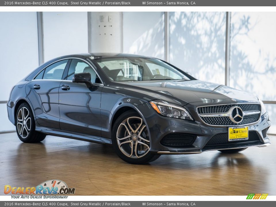 2016 Mercedes-Benz CLS 400 Coupe Steel Grey Metallic / Porcelain/Black Photo #12