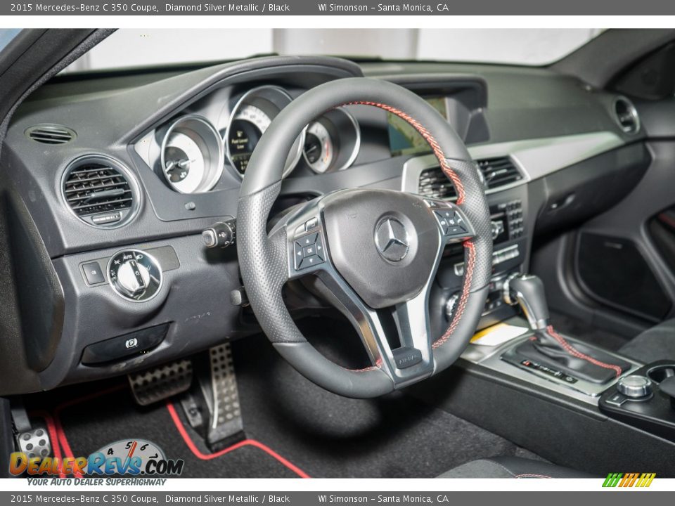 Black Interior - 2015 Mercedes-Benz C 350 Coupe Photo #6